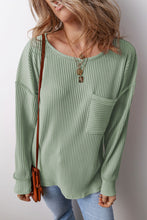 Load image into Gallery viewer, Corded Drop Shoulder Long Sleeve Top
