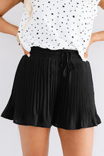 Load image into Gallery viewer, Drawstring Waist Flowy Pleated Shorts
