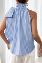 Load image into Gallery viewer, Tied Knot Frilled Collar Sleeveless Top
