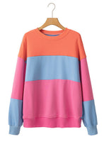 Load image into Gallery viewer, Colorblock Patchwork Drop Shoulder Sweatshirt
