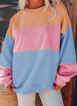 Load image into Gallery viewer, Colorblock Patchwork Drop Shoulder Sweatshirt
