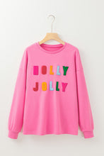 Load image into Gallery viewer, Chenille Holly Jolly Graphic Long Sleeve Top
