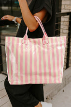Load image into Gallery viewer, Glossy Striped Large Tote Bag
