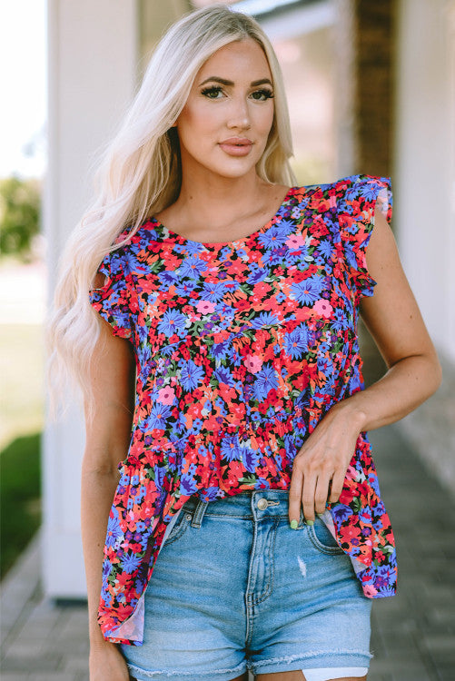 INSTOCK Floral babydoll top