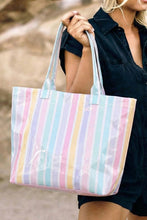 Load image into Gallery viewer, Glossy Striped Large Tote Bag
