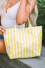 Load image into Gallery viewer, Glossy Striped Large Tote Bag
