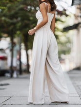 Load image into Gallery viewer, Spaghetti Straps Pleated High Waist Wide Leg Jumpsuit
