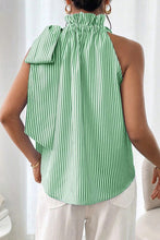 Load image into Gallery viewer, Tied Knot Frilled Collar Sleeveless Top
