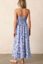 Load image into Gallery viewer, Floral Print Spaghetti Strap High Waist Maxi Dress
