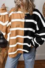 Load image into Gallery viewer, Stripe Colorblock Oversized Sweater
