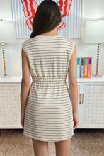 Load image into Gallery viewer, Drawstring Tunic Tank Mini Dress with Pockets
