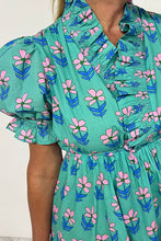 Load image into Gallery viewer, Floral Print Frilly Smocked Detail High Waist Mini Dress

