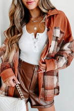 Load image into Gallery viewer, Plaid Pattern Flap Pockets Buttoned Shacket
