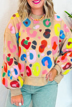 Load image into Gallery viewer, Multicolor Leopard Printed Drop Shoulder Pullover Sweatshirt
