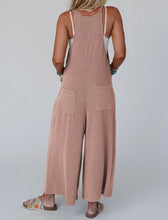 Load image into Gallery viewer, Corded Adjustable Straps Wide Leg Loose Overall
