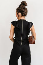 Load image into Gallery viewer, Cut Out Ruffle Sleeve High Waist Jumpsuit
