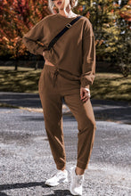 Load image into Gallery viewer, Solid Color High Low Pullover and Skinny Pants Set
