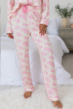 Load image into Gallery viewer, Pink Floral Long Sleeve and Pants Pajamas Set
