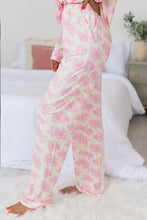 Load image into Gallery viewer, Pink Floral Long Sleeve and Pants Pajamas Set
