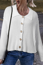 Load image into Gallery viewer, Collared Button-up Loose Fit Casual Sweater
