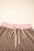 Load image into Gallery viewer, Checkerboard Long Sleeve Pullover and Shorts Set
