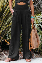 Load image into Gallery viewer, Smocked Wide Waistband High Waist Wide Leg Pants
