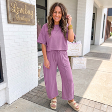 Load image into Gallery viewer, Drop Shoulder Boxy Tee and Barrel Pants Set
