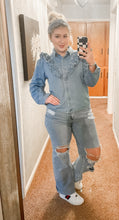 Load image into Gallery viewer, Denim Ruffled Casual Top
