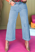 Load image into Gallery viewer, Acid Washed High Rise Cropped Wide Leg Jeans
