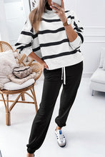 Load image into Gallery viewer, Striped Drop Shoulder Pullover and Jogger Pants Set
