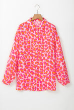 Load image into Gallery viewer, Rose Leopard Printed Button Up Loose Shirt
