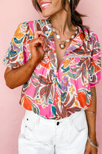 Load image into Gallery viewer, Tropical Vacation Vibe Printed Button Up Short Sleeve Shirt
