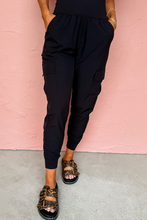 Load image into Gallery viewer, Elastic High Waist Pocketed Cargo Jogger Pants
