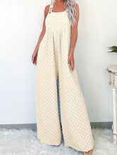 Load image into Gallery viewer, Checkered Pocketed High Waist Wide Leg Overall
