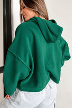 Load image into Gallery viewer, Green Sherpa Fleece Drop Shoulder Hoodie
