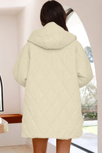 Load image into Gallery viewer, Neutral Snap Button Hooded Puffer Jacket
