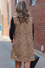 Load image into Gallery viewer, Leopard Print V Neck Sleeveless Collared Mini Dress
