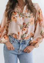 Load image into Gallery viewer, Floral Puff Sleeve Lightweight Shirt
