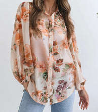 Load image into Gallery viewer, Floral Puff Sleeve Lightweight Shirt
