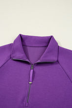 Load image into Gallery viewer, Half Zip Sporty Pullover Mini Skirt 2pcs Outfit

