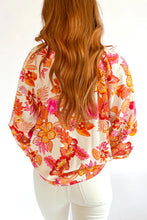 Load image into Gallery viewer, Floral Print Long Puff Sleeve Blouse
