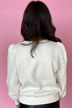 Load image into Gallery viewer, Puff Sleeve Round Neck Pullover Sweatshirt
