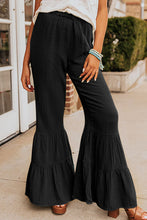 Load image into Gallery viewer, Textured High Waist Ruffled Bell Bottom Pants
