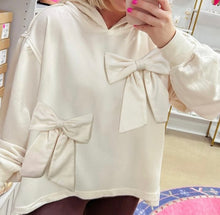 Load image into Gallery viewer, Cute Bow Detail Loose Hoodie
