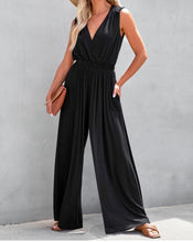 Load image into Gallery viewer, Pleated Crisscross Wide Leg Jumpsuit
