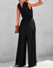 Load image into Gallery viewer, Pleated Crisscross Wide Leg Jumpsuit
