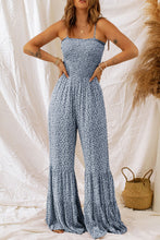 Load image into Gallery viewer, Smocked Bodice Wide Leg Floral Jumpsuit
