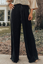 Load image into Gallery viewer, Pleated Drawstring High Waist Wide Leg Pants
