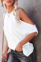 Load image into Gallery viewer, Ribbed Cold Shoulder Knit Top
