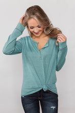 Load image into Gallery viewer, Button Long Sleeve Knit Top
